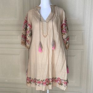 R. Vivimos Embroidered Cover Up Dress